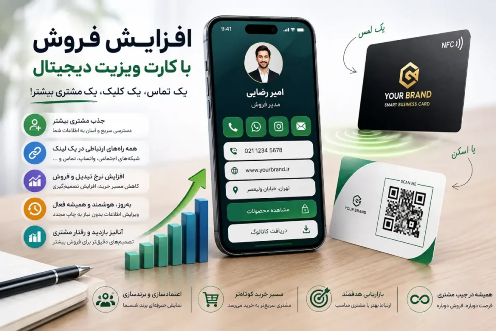 کارت ویزیت دیجیتال و جذب مشتری